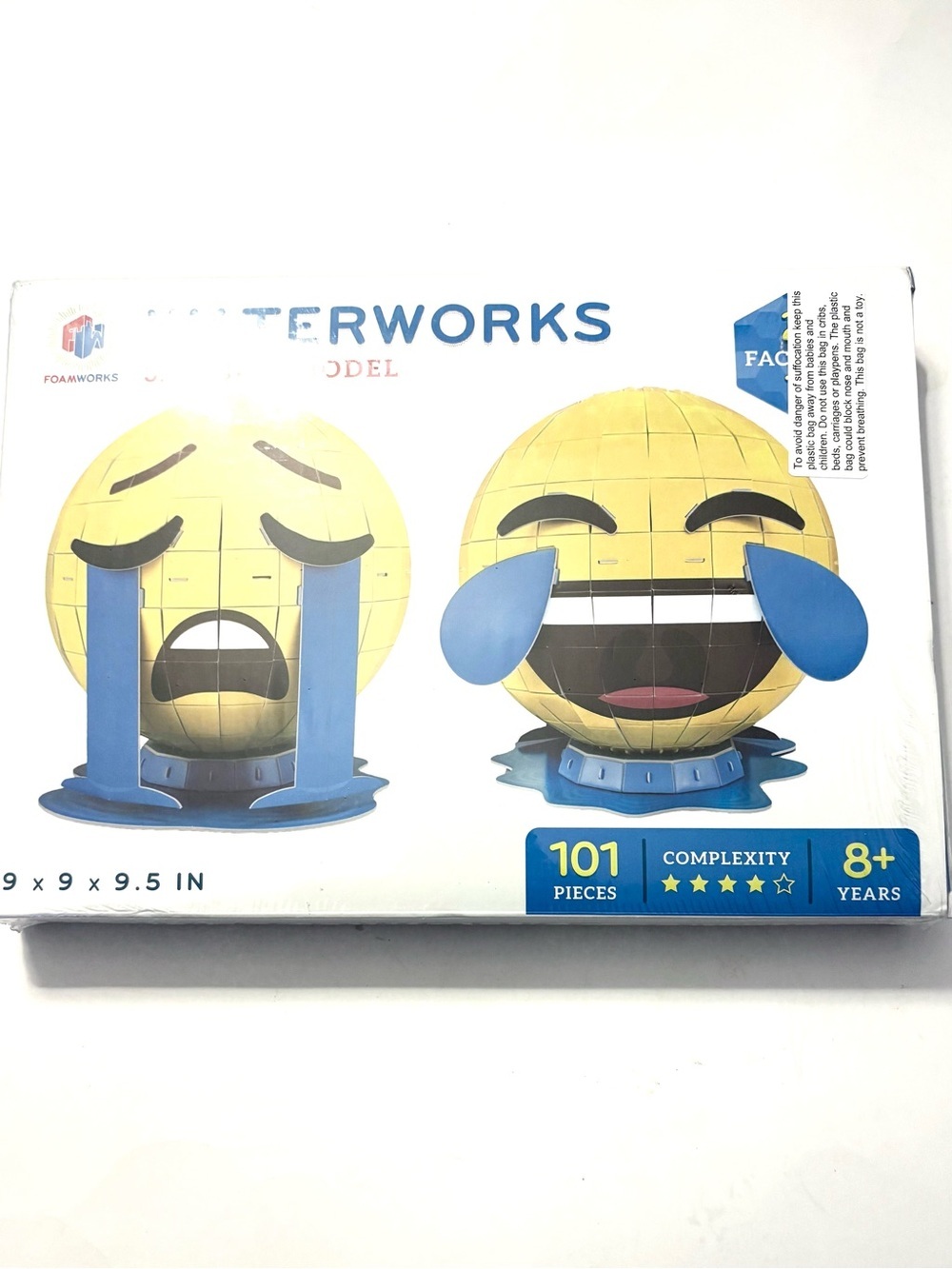 NWT WATERWORKS Emoji Model 3D Foam, Waterworks And Tears Of Joy 2 In 1 -101 PC.